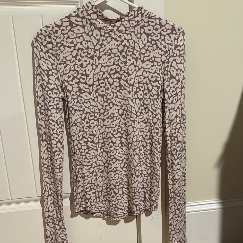 Free people smock beck cheetah top